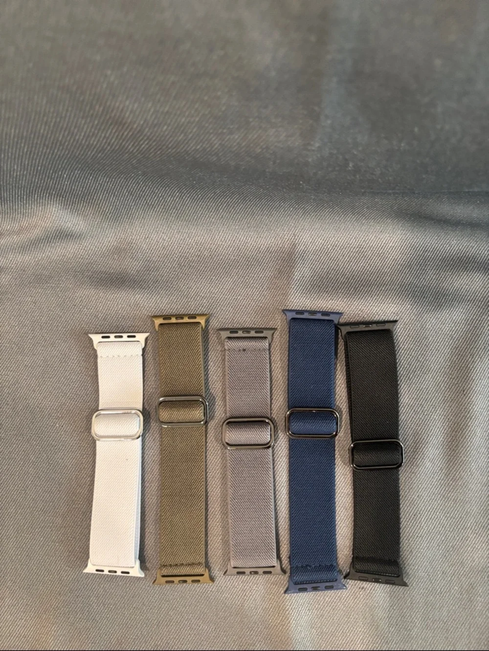 Replacement Nylon Loop Watch Bands - White, Olive, Gray, Navy, Black